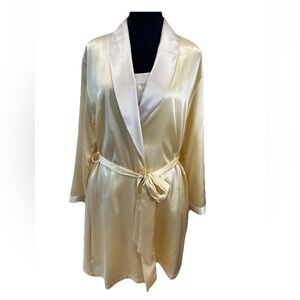 🆕Jones New York NWT chemise gown & Robe set ladies size S/M‎ sunflower yellow